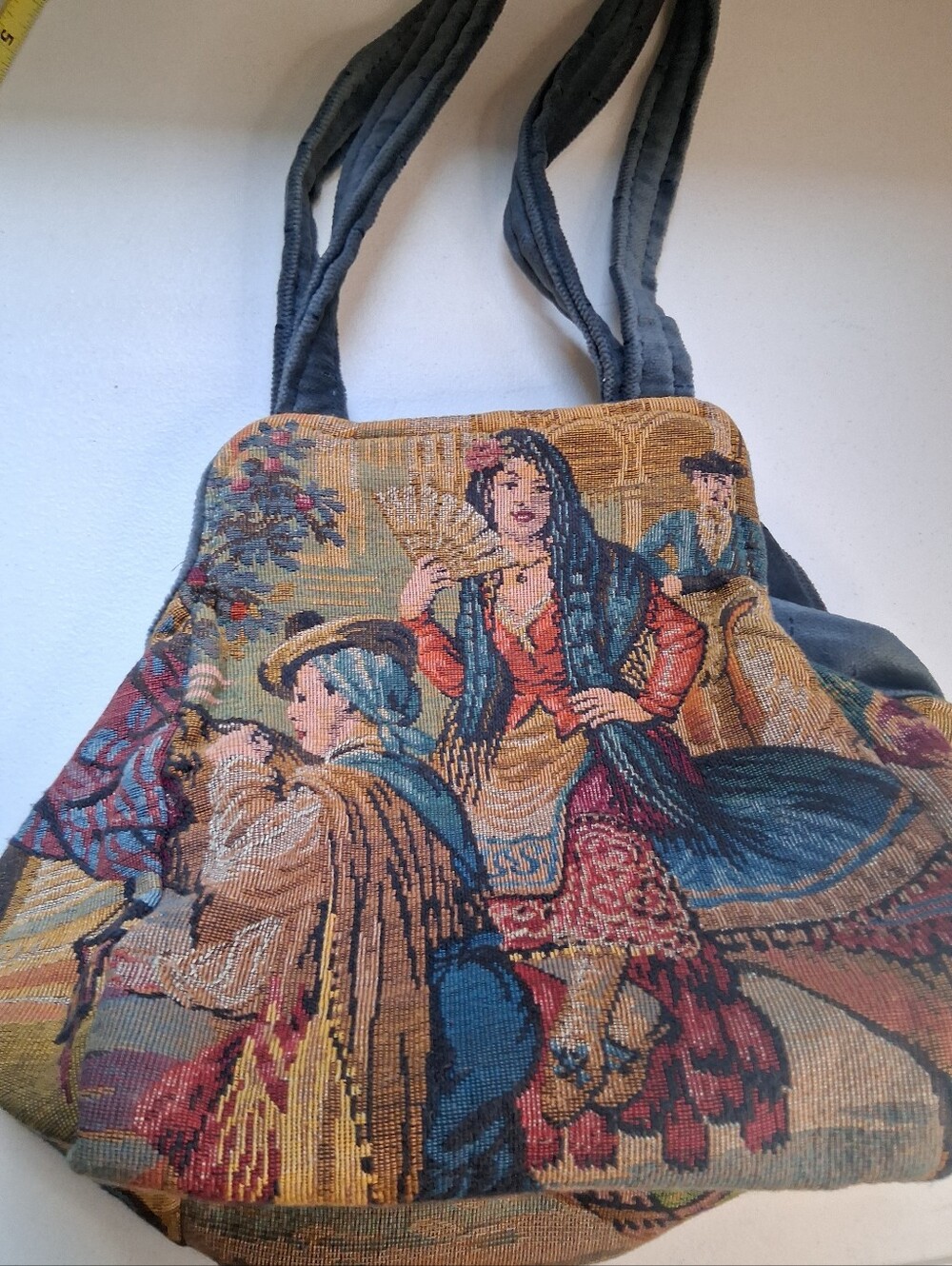Vintage Tapestry-Style Multicolor Women’s Shoulder Bag
